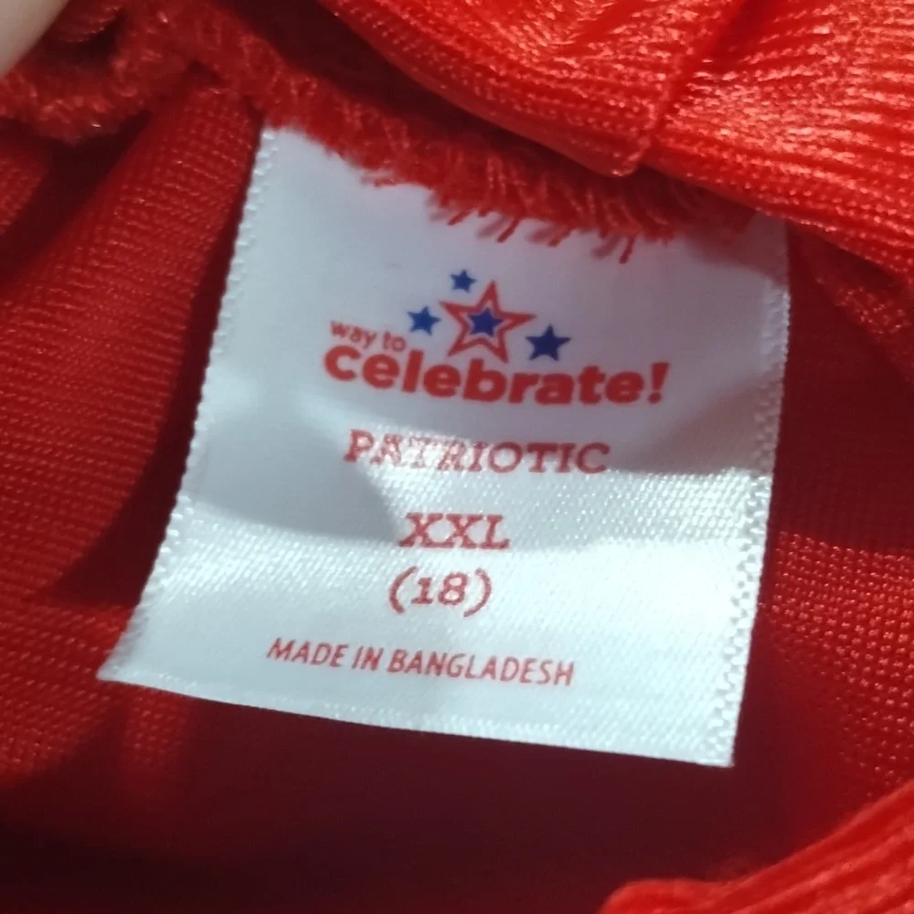 Way to Celebrate Patriotic Girl red white and blue tutu skirt XXL (18) - Picture 9 of 9